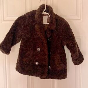 Gap brown teddy bear coat with matching hat